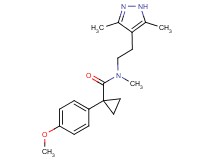N-[2-(3,5-dimethyl-1H-pyrazol-4-yl)ethyl]-1-(4-methoxyphenyl)-N-methylcyclopropanecarboxamide