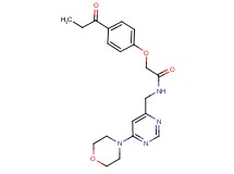 N-{[6-(4-morpholinyl)-4-pyrimidinyl]methyl}-2-(4-propionylphenoxy)acetamide