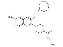 ethyl 4-{3-[(cycloheptylamino)methyl]-6-methyl-2-quinolinyl}-1-piperazinecarboxylate