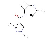 N-[(1S*,2R*)-2-(isopropylamino)cyclobutyl]-1,3-dimethyl-1H-pyrazole-4-carboxamide