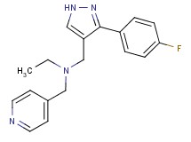 N-{[3-(4-fluorophenyl)-1H-pyrazol-4-yl]methyl}-N-(pyridin-4-ylmethyl)ethanamine