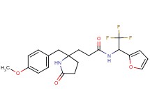 3-[2-(4-methoxybenzyl)-5-oxo-2-pyrrolidinyl]-N-[2,2,2-trifluoro-1-(2-furyl)ethyl]propanamide