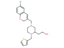 2-[4-[(6-chloro-2H-chromen-3-yl)methyl]-1-(2-thienylmethyl)-2-piperazinyl]ethanol