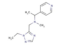N-[(1-ethyl-1H-1,2,4-triazol-5-yl)methyl]-N-methyl-1-pyridin-4-ylethanamine