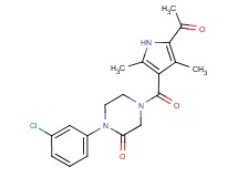 4-[(5-acetyl-2,4-dimethyl-1H-pyrrol-3-yl)carbonyl]-1-(3-chlorophenyl)-2-piperazinone