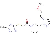 3-[1-(2-methoxyethyl)-1H-imidazol-2-yl]-1-{[(3-methyl-1H-1,2,4-triazol-5-yl)thio]acetyl}piperidine