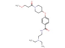 N-[2-(diethylamino)ethyl]-4-{[1-(3-methoxypropanoyl)-4-piperidinyl]oxy}benzamide
