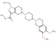 5-[4-(6,7-dimethoxy-3,4-dihydro-2(1H)-isoquinolinyl)-1-piperidinyl]-1-ethyl-N-methyl-4,5,6,7-tetrahydro-1H-indazole-3-carboxamide