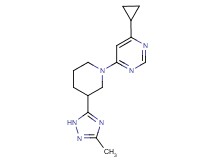 4-cyclopropyl-6-[3-(3-methyl-1H-1,2,4-triazol-5-yl)piperidin-1-yl]pyrimidine