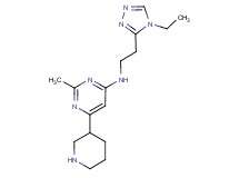 N-[2-(4-ethyl-4H-1,2,4-triazol-3-yl)ethyl]-2-methyl-6-piperidin-3-ylpyrimidin-4-amine
