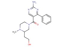 2-{4-[(2-amino-4-phenyl-5-pyrimidinyl)carbonyl]-1-methyl-2-piperazinyl}ethanol