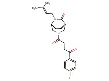 (1S*,5R*)-3-[4-(4-fluorophenyl)-4-oxobutanoyl]-6-(3-methylbut-2-en-1-yl)-3,6-diazabicyclo[3.2.2]nonan-7-one