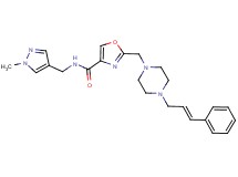 N-[(1-methyl-1H-pyrazol-4-yl)methyl]-2-({4-[(2E)-3-phenyl-2-propen-1-yl]-1-piperazinyl}methyl)-1,3-oxazole-4-carboxamide