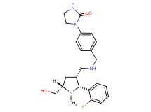 1-{4-[({[(2R*,3R*,5S*)-2-(2-fluorophenyl)-5-(hydroxymethyl)-1-methyl-3-pyrrolidinyl]methyl}amino)methyl]phenyl}-2-imidazolidinone