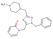 1-({1-benzyl-3-[(1-methylpiperidin-4-yl)methyl]-1H-1,2,4-triazol-5-yl}methyl)pyridin-2(1H)-one