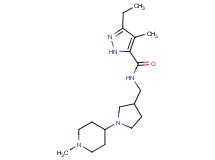 3-ethyl-4-methyl-N-{[1-(1-methylpiperidin-4-yl)pyrrolidin-3-yl]methyl}-1H-pyrazole-5-carboxamide