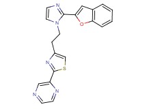 2-(4-{2-[2-(1-benzofuran-2-yl)-1H-imidazol-1-yl]ethyl}-1,3-thiazol-2-yl)pyrazine