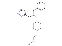 1-[1-(2-methoxyethyl)-4-piperidinyl]-N-(1H-pyrazol-3-ylmethyl)-N-(4-pyridinylmethyl)methanamine