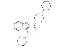 2-[(4-cyclohexyl-1-piperazinyl)carbonyl]-3-(4-thiomorpholinylmethyl)imidazo[1,2-a]pyridine