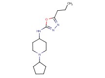 1-cyclopentyl-N-(5-propyl-1,3,4-oxadiazol-2-yl)piperidin-4-amine