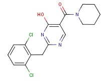2-(2,6-dichlorobenzyl)-5-(piperidin-1-ylcarbonyl)pyrimidin-4-ol