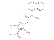 2-(4-acetyl-3,5-dimethyl-1H-pyrazol-1-yl)-N-methyl-N-(1,2,3,4-tetrahydro-1-naphthalenyl)acetamide