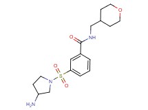 3-[(3-aminopyrrolidin-1-yl)sulfonyl]-N-(tetrahydro-2H-pyran-4-ylmethyl)benzamide