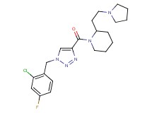 1-{[1-(2-chloro-4-fluorobenzyl)-1H-1,2,3-triazol-4-yl]carbonyl}-2-[2-(1-pyrrolidinyl)ethyl]piperidine