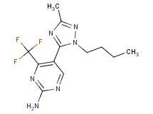 5-(1-butyl-3-methyl-1H-1,2,4-triazol-5-yl)-4-(trifluoromethyl)pyrimidin-2-amine