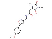 2-(1,3-dimethyl-2,5-dioxo-4-imidazolidinyl)-N-{[5-(4-methoxyphenyl)-3-isoxazolyl]methyl}acetamide