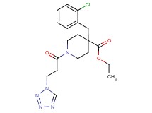 ethyl 4-(2-chlorobenzyl)-1-[3-(1H-tetrazol-1-yl)propanoyl]-4-piperidinecarboxylate