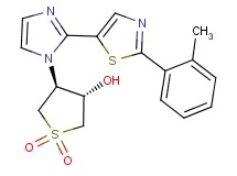 (3S*,4S*)-4-{2-[2-(2-methylphenyl)-1,3-thiazol-5-yl]-1H-imidazol-1-yl}tetrahydrothiophene-3-ol 1,1-dioxide