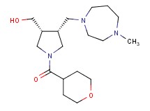 [(3R*,4R*)-4-[(4-methyl-1,4-diazepan-1-yl)methyl]-1-(tetrahydro-2H-pyran-4-ylcarbonyl)-3-pyrrolidinyl]methanol