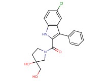 1-[(5-chloro-3-phenyl-1H-indol-2-yl)carbonyl]-3-(hydroxymethyl)-3-pyrrolidinol