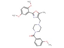 1-{[2-(2,5-dimethoxyphenyl)-5-methyl-1,3-oxazol-4-yl]methyl}-4-(3-methoxybenzoyl)piperazine