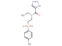 N-ethyl-N-{2-[(4-methylphenyl)sulfonyl]ethyl}-1H-1,2,3-triazole-5-carboxamide