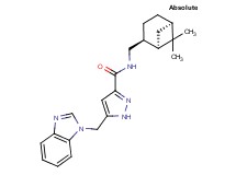 5-(1H-benzimidazol-1-ylmethyl)-N-{[(1R,2S,5R)-6,6-dimethylbicyclo[3.1.1]hept-2-yl]methyl}-1H-pyrazole-3-carboxamide