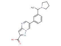 6-{3-[1-(1-pyrrolidinyl)ethyl]phenyl}pyrazolo[1,5-a]pyrimidine-2-carboxylic acid