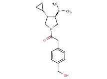 (4-{2-[rel-(3S,4R)-3-cyclopropyl-4-(dimethylamino)-1-pyrrolidinyl]-2-oxoethyl}phenyl)methanol hydrochloride