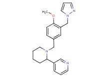 3-{1-[4-methoxy-3-(1H-pyrazol-1-ylmethyl)benzyl]piperidin-2-yl}pyridine