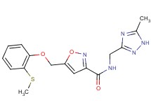 5-{[2-(methylthio)phenoxy]methyl}-N-[(5-methyl-1H-1,2,4-triazol-3-yl)methyl]isoxazole-3-carboxamide