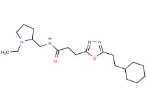 3-[5-(2-cyclohexylethyl)-1,3,4-oxadiazol-2-yl]-N-[(1-ethyl-2-pyrrolidinyl)methyl]propanamide