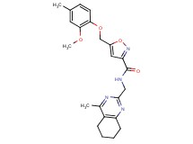 5-[(2-methoxy-4-methylphenoxy)methyl]-N-[(4-methyl-5,6,7,8-tetrahydro-2-quinazolinyl)methyl]-3-isoxazolecarboxamide
