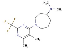 1-[5,6-dimethyl-2-(trifluoromethyl)-4-pyrimidinyl]-N,N-dimethyl-4-azepanamine