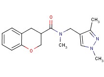 N-[(1,3-dimethyl-1H-pyrazol-4-yl)methyl]-N-methylchromane-3-carboxamide