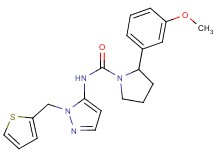 2-(3-methoxyphenyl)-N-[1-(2-thienylmethyl)-1H-pyrazol-5-yl]pyrrolidine-1-carboxamide