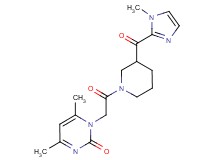 4,6-dimethyl-1-(2-{3-[(1-methyl-1H-imidazol-2-yl)carbonyl]-1-piperidinyl}-2-oxoethyl)-2(1H)-pyrimidinone