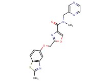 N-methyl-2-{[(2-methyl-1,3-benzothiazol-5-yl)oxy]methyl}-N-(pyrazin-2-ylmethyl)-1,3-oxazole-4-carboxamide