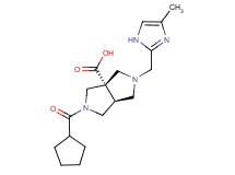(3aS*,6aS*)-2-(cyclopentylcarbonyl)-5-[(4-methyl-1H-imidazol-2-yl)methyl]hexahydropyrrolo[3,4-c]pyrrole-3a(1H)-carboxylic acid