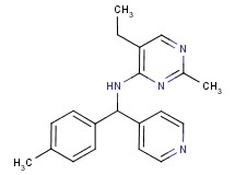 5-ethyl-2-methyl-N-[(4-methylphenyl)(pyridin-4-yl)methyl]pyrimidin-4-amine